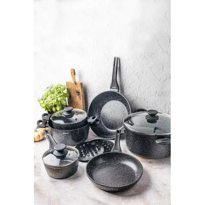 Set oale cu capac si tigai de inalta calitate, aluminiu turnat, strat