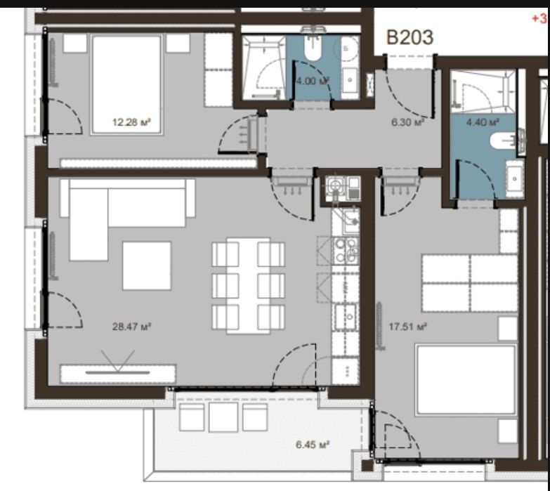 Продава се Тристаен апартамент в София, Малинова долина - 113 кв.м за 1444 €/кв.м - Снимка #2