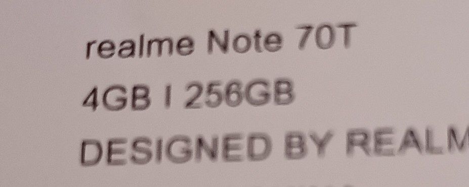 Телефон REALME note 70 T - 256 GB НОВ !