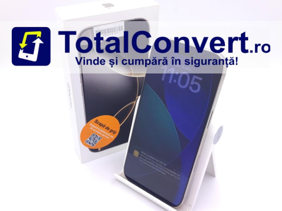 Apple iPhone 16 Pro 256GB White Titanium, Garantie 24 luni | #D89258