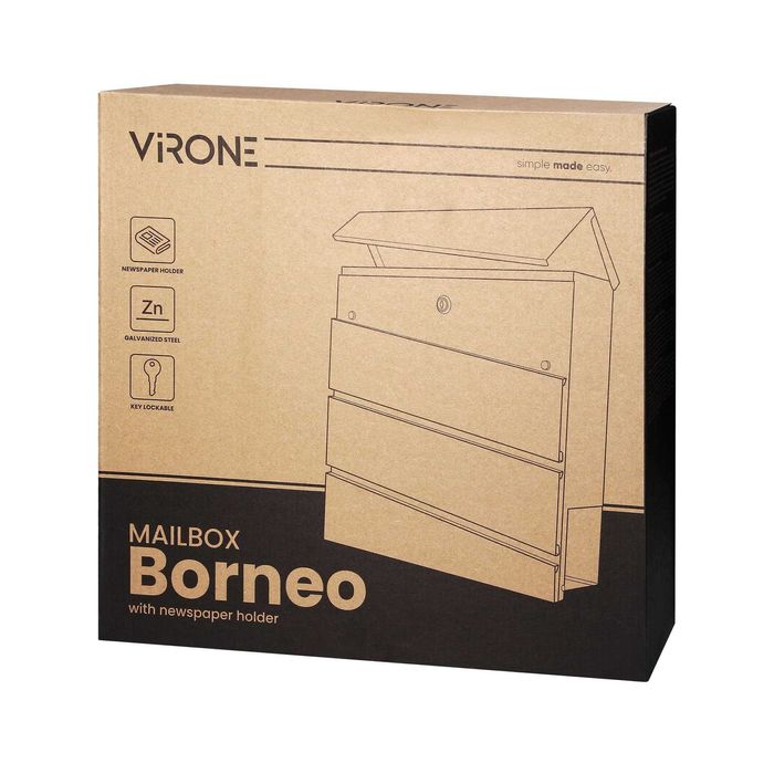 Пощенска кутия Virone Borneo ‎MB-1 А4 за писма и вестници поща