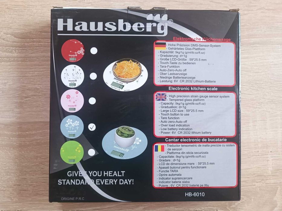 Cântar de bucătărie Hausberg HB-6010 – Nou, sigilat
