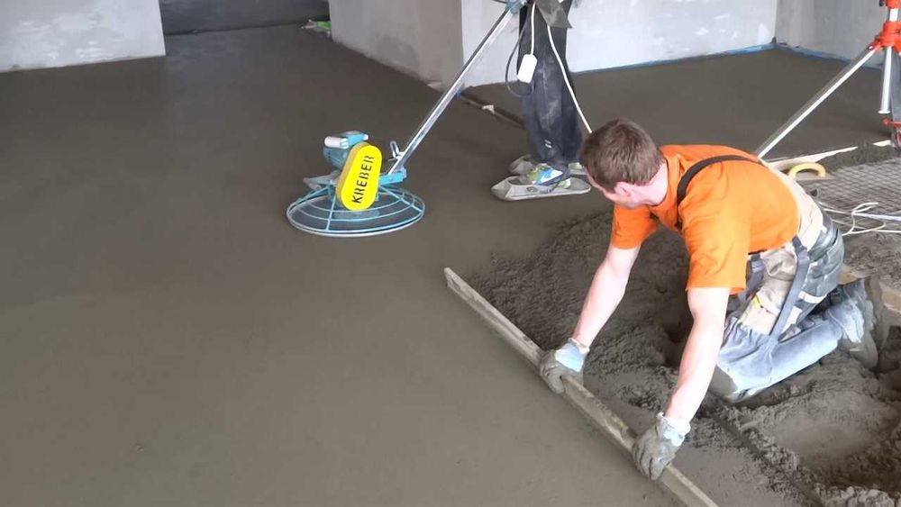 Стяжка пола, полсухой