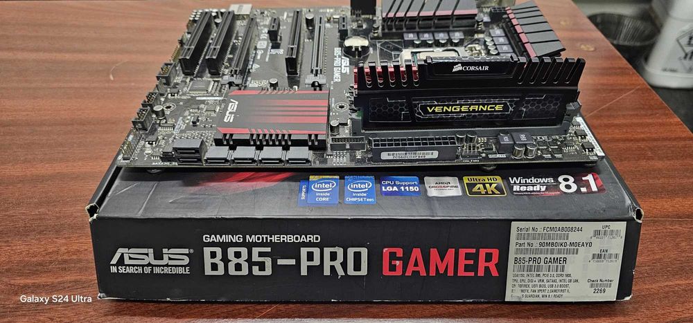Placa de baza ASUS B85-PRO GAMER Socket LGA1150 + 20 GB DDR3 1600 Mhz