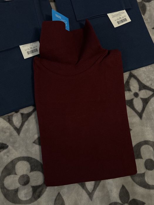 Джинсовый комбинезон водолазка