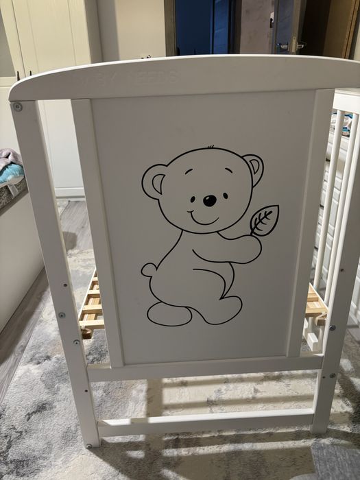 Patut lemn copii bebe baby needs si saltea