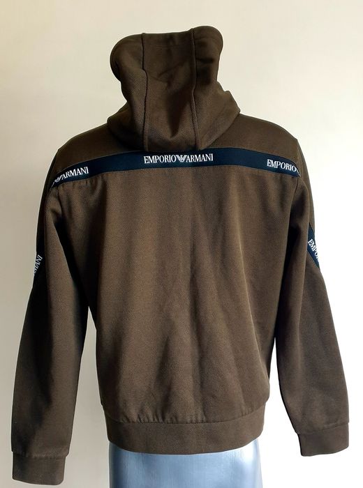 Emporio Armani Pique Full Zip Hoodie / XS - S ОРИГИНАЛ! Мъжко Горнище!