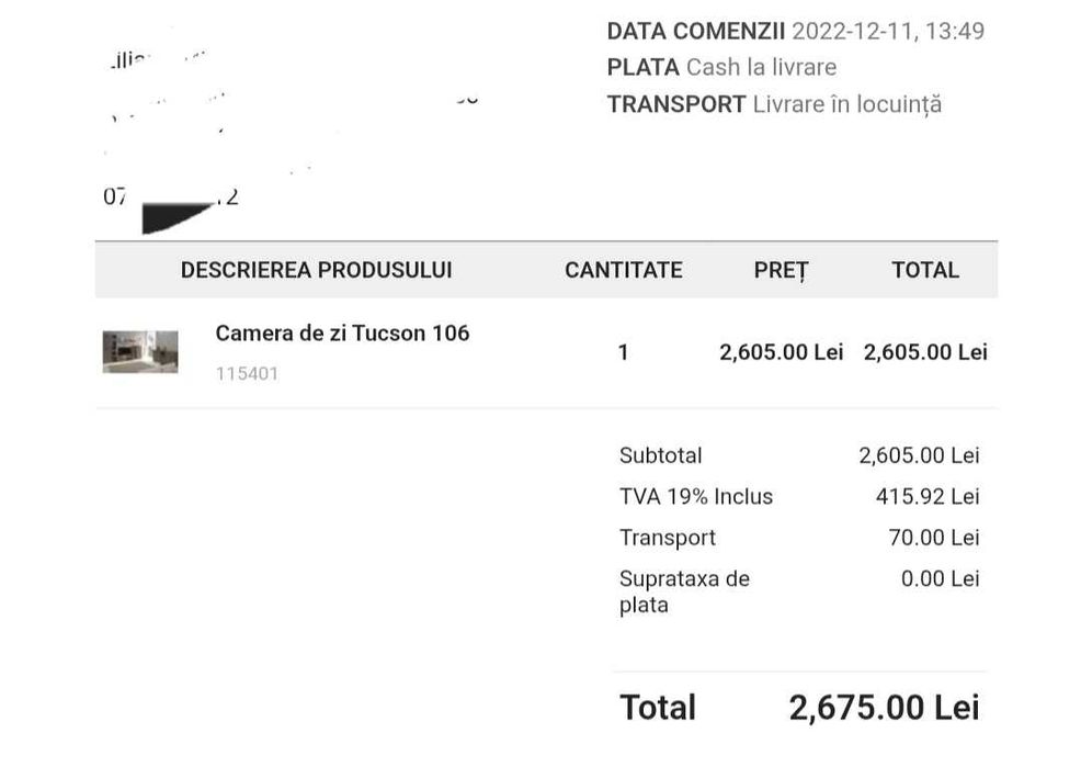 Mobilier living 5 piese