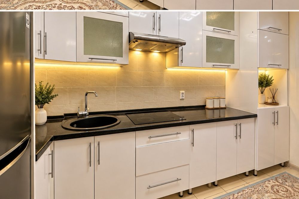 Угловой кухонный гарнитур 1,7*3,6м