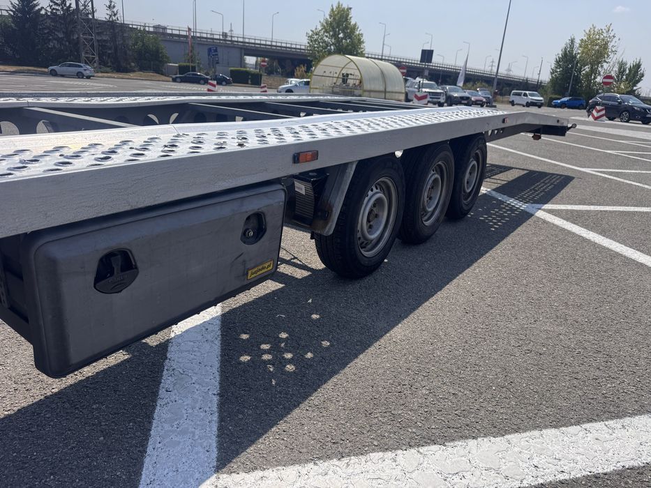 Trailer dublu 9m remorca 3,5t platforma auto