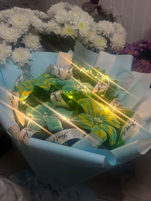 Продаём букеты из синельной проволоки