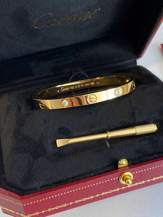 Brățară Cartier LOVE 16 cm aur 750 cu diamante