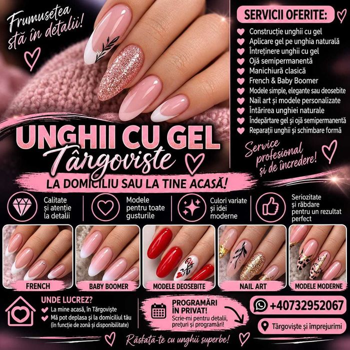 unghii cu gel -Targoviste (lucrez si la domiciliu)