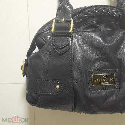 Valentino Garavani Black Leather Bag / Made in Italy / Брендовая Сумка