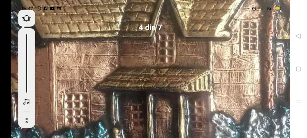 Tablou  lucrat manual din foaie  de cupru