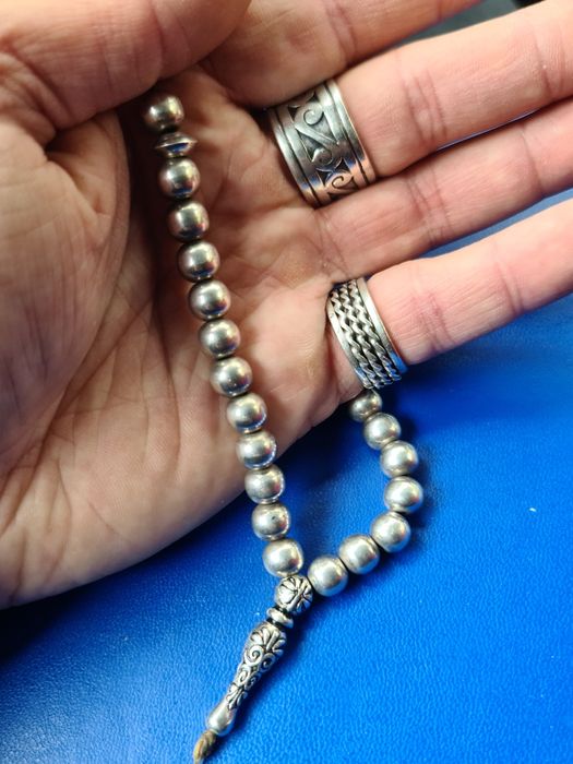 N Matanii rozalie tasbih misbaha argint masiv 925,33 margele