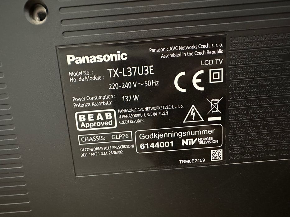 Телевизор Panasonic TX-L37U3E
