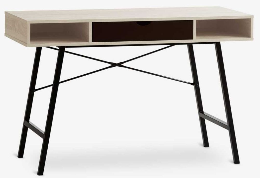 2 броя бюра 48x120 цвят светъл дъб/черно