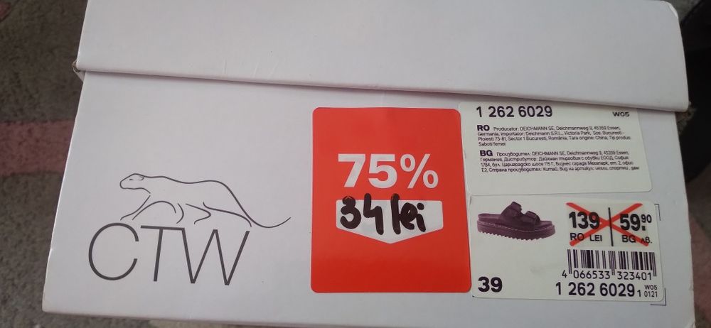 Saboți Deichman, marca CTW,mărimea 39,29 lei