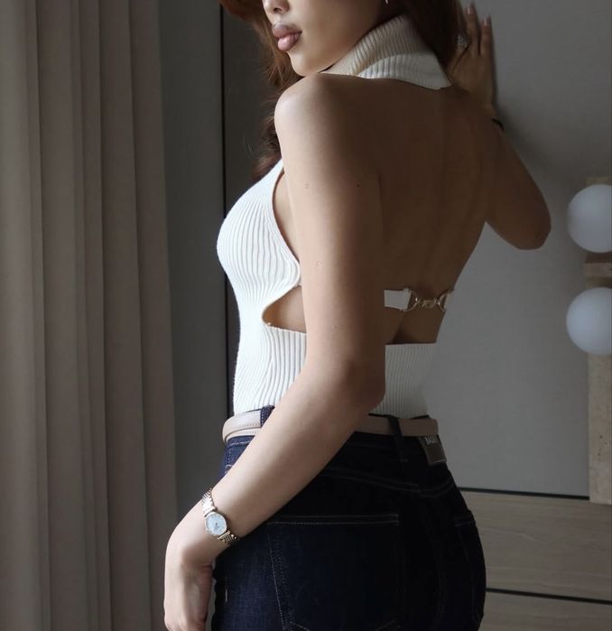 Топ с балеро, цвет молочный