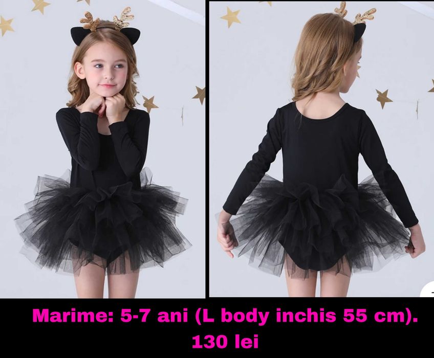 Costum gimnastica balet dans 4-11 ani