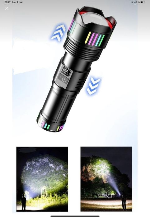 Lanterna Profesionala  Coba CB-802-1, Laser Led TG Wick 3000M, Zoom