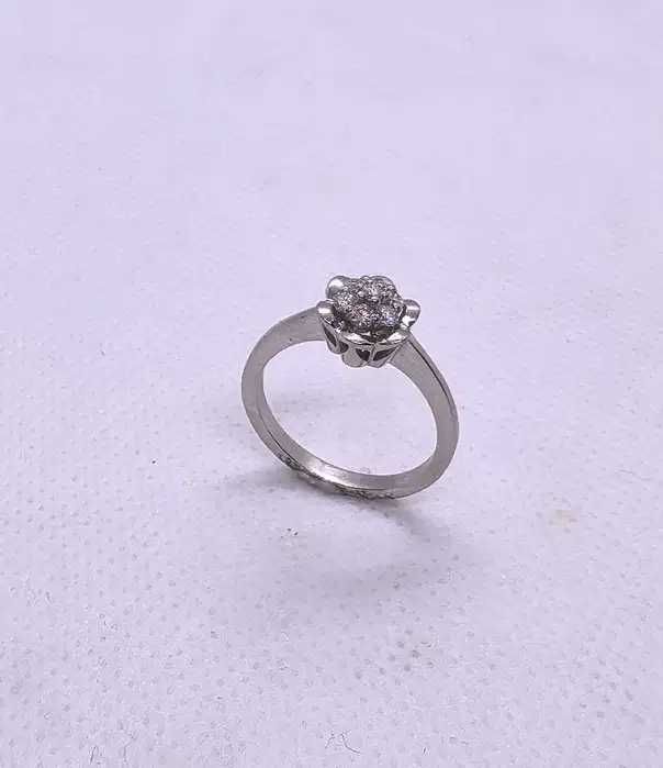 Кольцо белое золото с бриллиантами