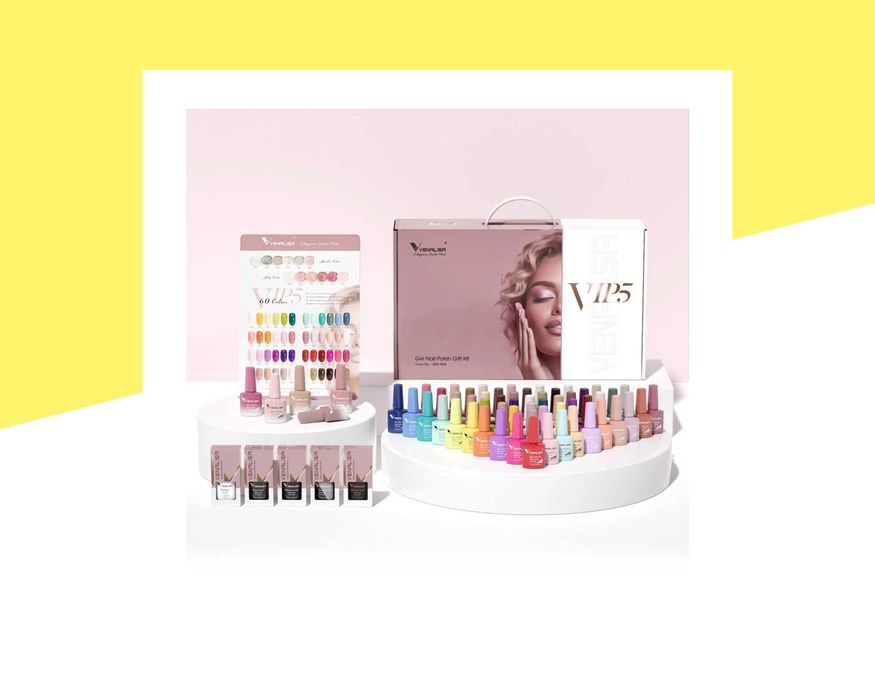 Комплект VIP5 хипоалергенни гел лакове VENALISA 60+5 и мострена книга