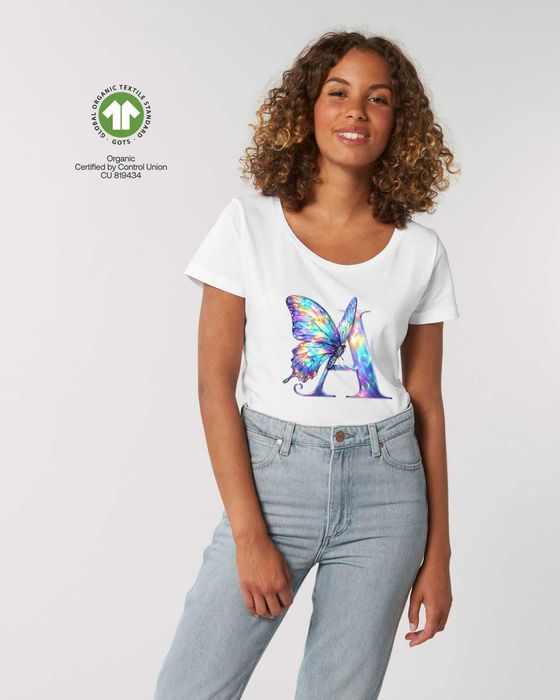 Тениски с Букви за Мама и Аз с пеперуди, цветя, еднорог и още