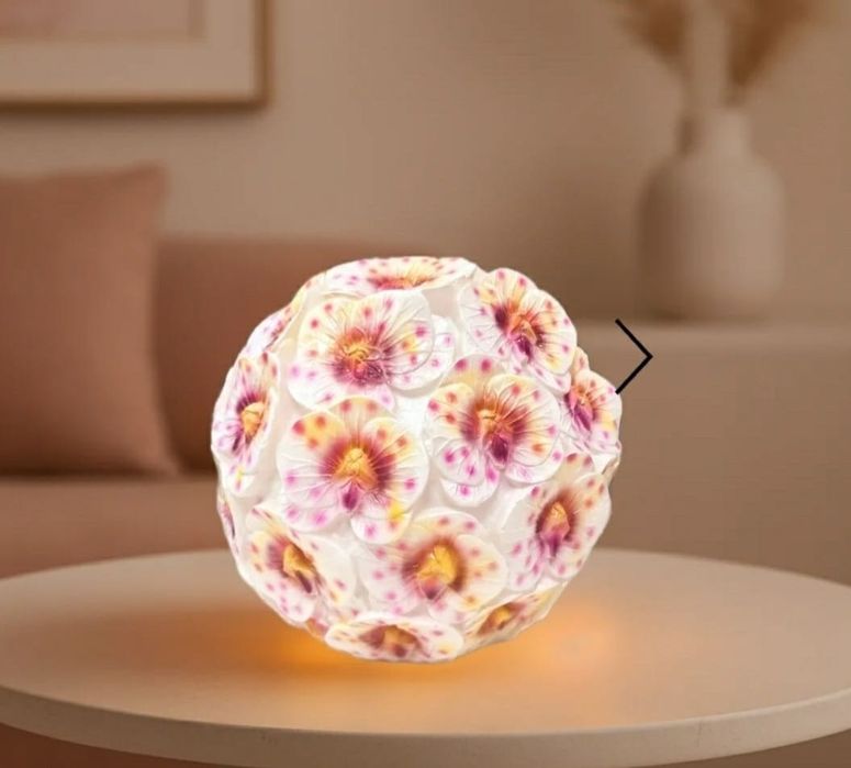 Sfera florala iluminată din diametru 25 cm noua