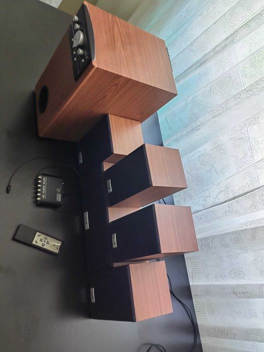 музикална система 5+1 Genius SW-HF 5.1 5005 Cherry Wood