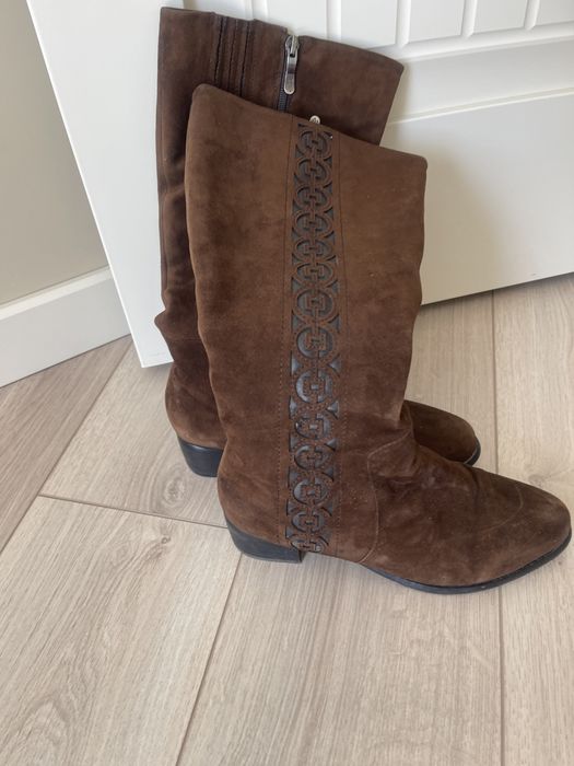 Сапоги натуральная замша