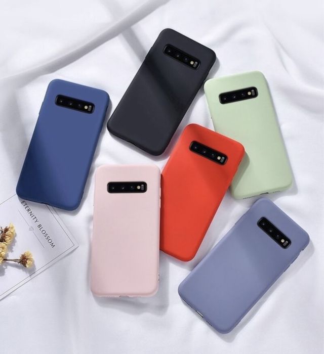 Samsung S9 S10 Plus - Husa M Case Silicon Cu Alcantara Interior