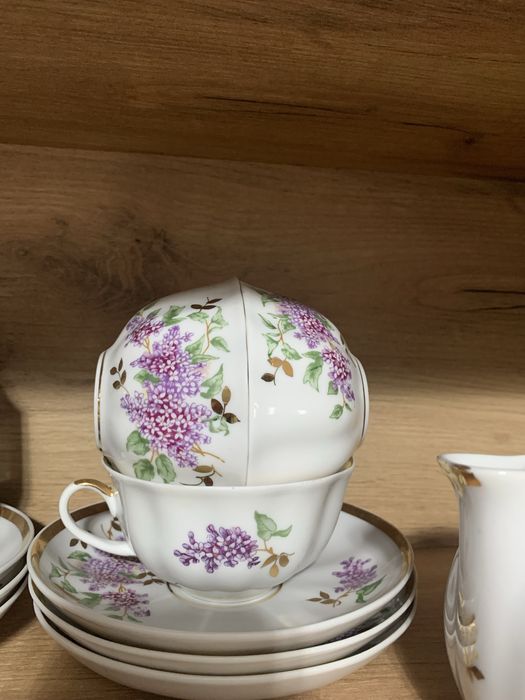 Чайный набор фарфор Сирень