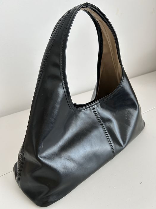 Кожаная сумка чёрная
