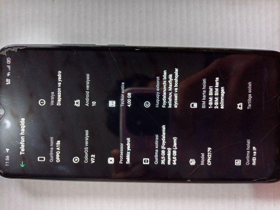 OPPOA15S telfoni