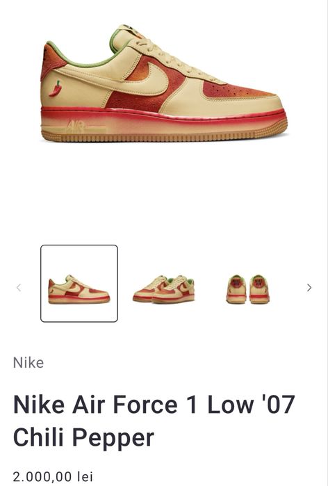 Nike air force 1 chilli pepper