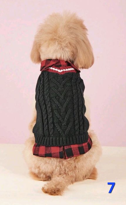 Коледни дрешки за кученца и котки от XS до L; пуловер за куче и коте