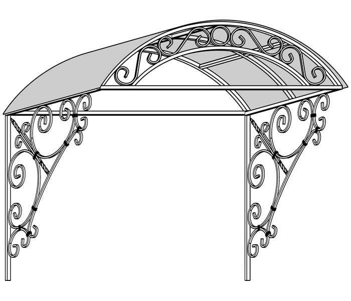 Лексан навес из нержавеющей стали