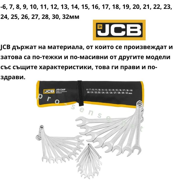 Звездогаечни Ключове 6-32мм комплект 25 части JCB