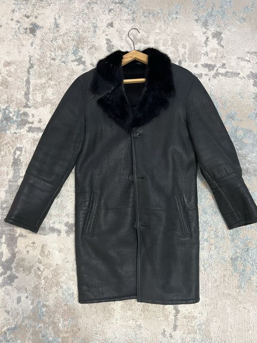 Мужская дубленка, размер М/S