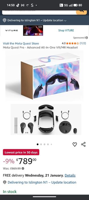 Meta quest pro 256 Gb