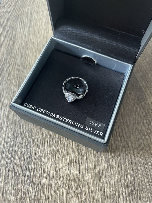 Inel argint pietre zirconiu inimioara