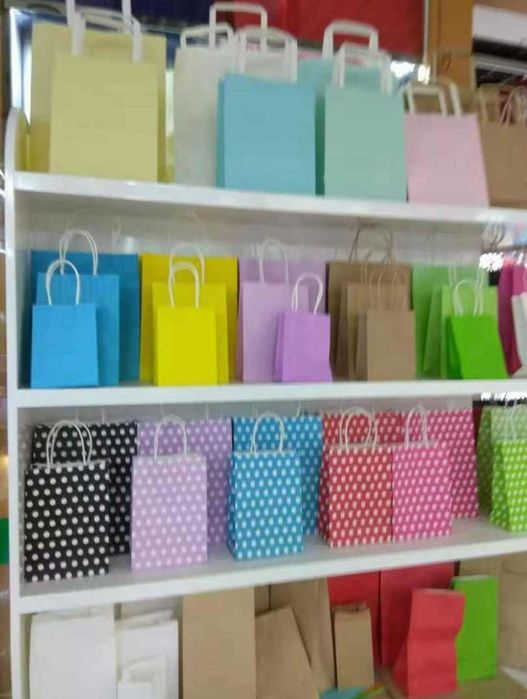 Крафт пакеты разноцветные