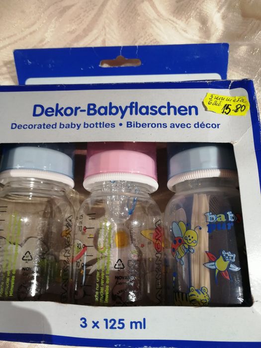 Нови Бебешки аксесоари-шишета Камера, биберони, лъжички