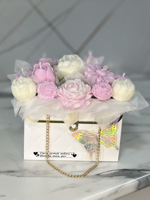 Букет из свечей, интерьерные свечи