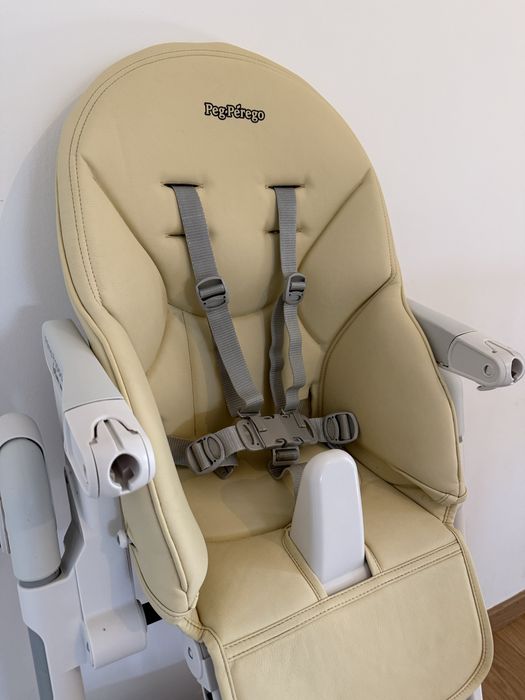 Peg Perego Prima Pappa Follow Me Scaun Înalt De Masă Bebe Pliabil Cu Înălțime Reglabilă Bej