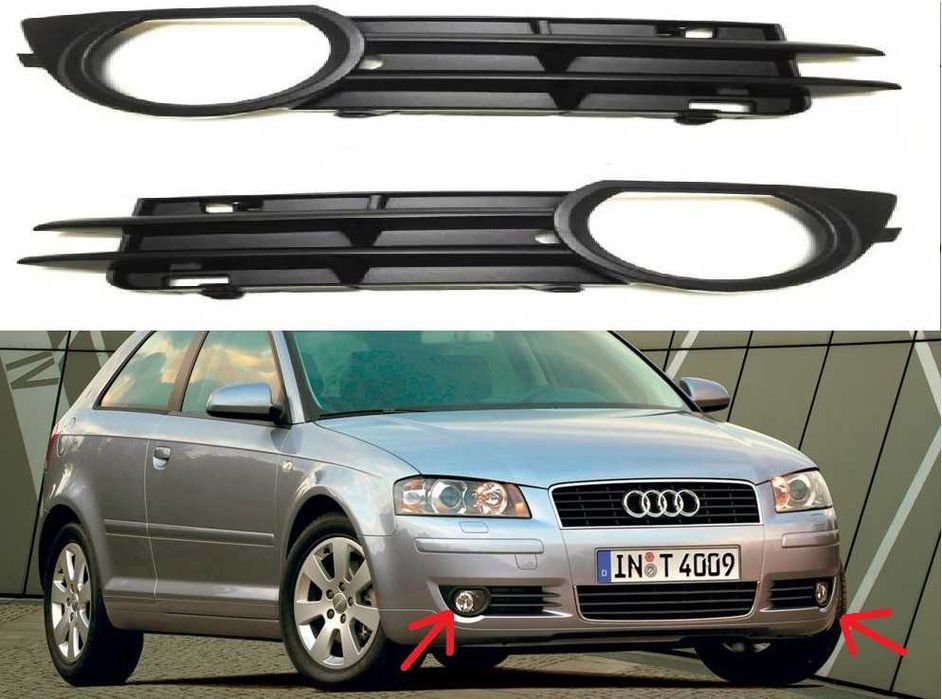 Решетки в броня с дупки Ауди А3 8П 2005-2008 Audi A3 8P Нови