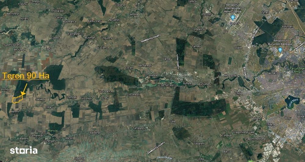 Inchiriere/vanzare 1800-25.000 euro/ha,90ha Contesti direct proprietar