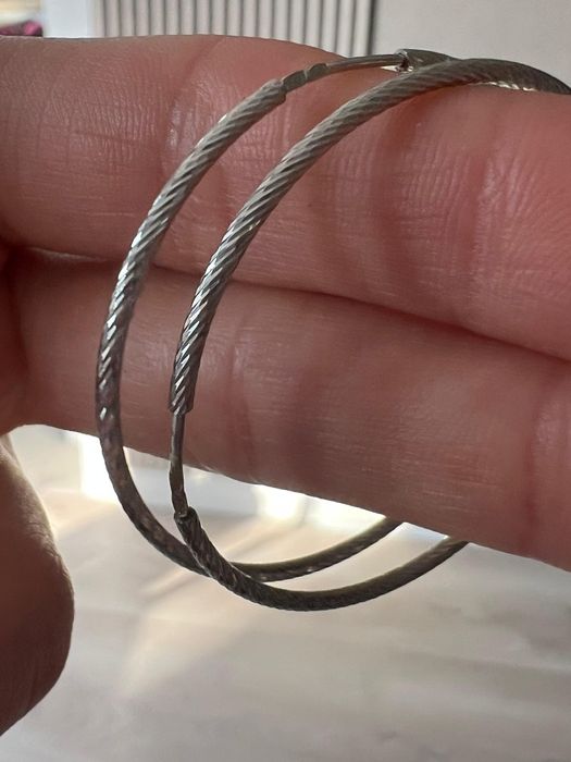 Серьги кольца Конго с алмазными гранями Sokolov